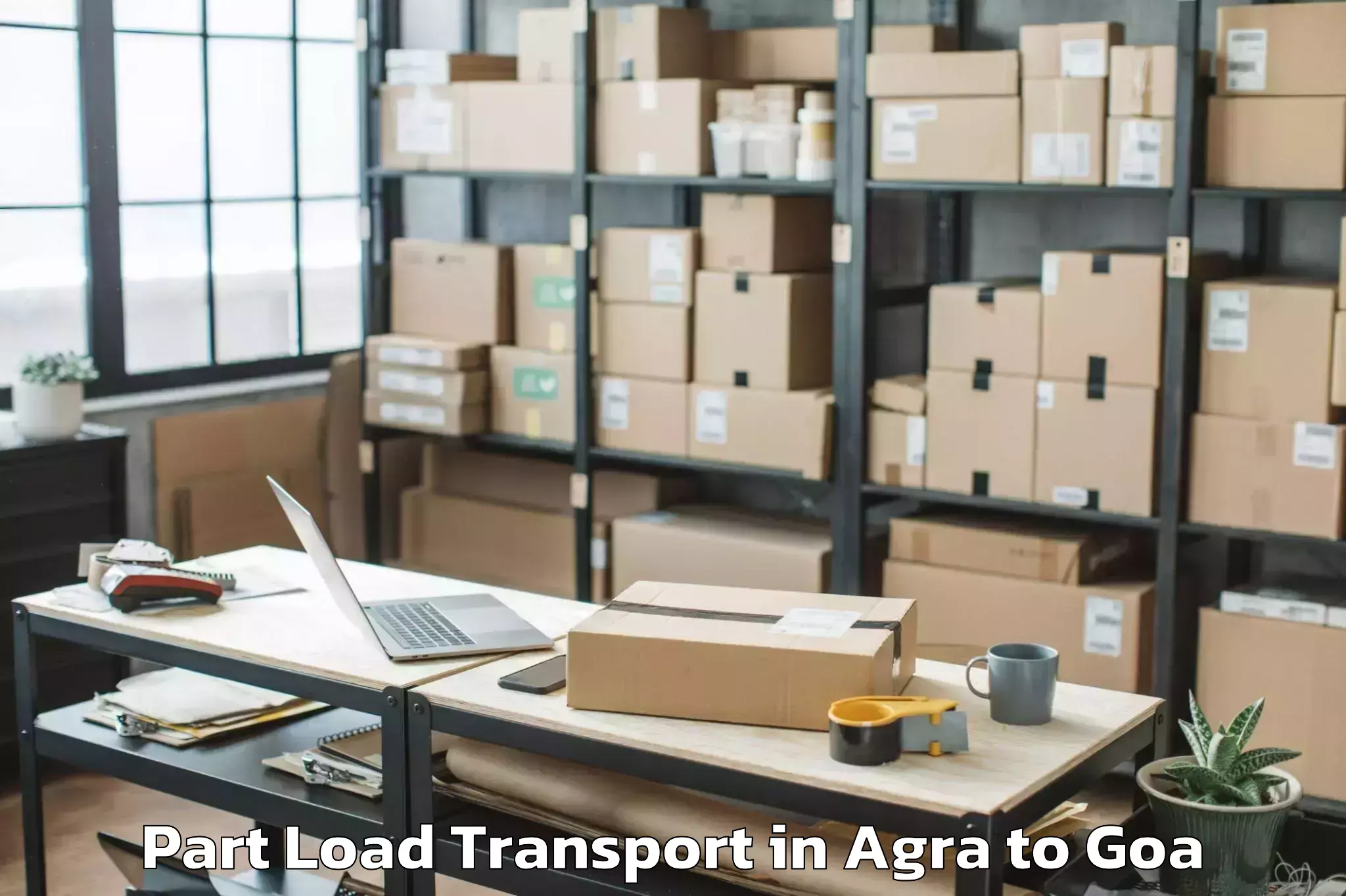 Top Agra to Margao Part Load Transport Available